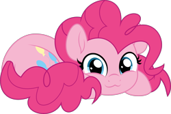 Size: 5000x3333 | Tagged: safe, artist:jhayarr23, part of a set, character:pinkie pie, species:earth pony, species:pony, g4, :3, commission, cute, diapinkes, female, high res, mare, ponyloaf, simple background, smiling, solo, transparent background, ych result