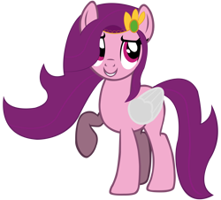 Size: 7949x7200 | Tagged: safe, artist:laszlvfx, character:pipp petals, species:pegasus, species:pony, g5, circlet, pipp wings, raised hoof, simple background, solo, transparent background