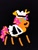 Size: 3120x4160 | Tagged: safe, artist:bringina, manebooru original, oc, oc:yanis, species:deer, species:pony, g4, black background, crown, drawn on phone, jewelry, pink hair, regalia, simple background, solo