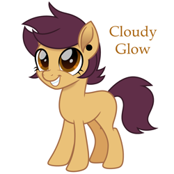 Size: 900x900 | Tagged: safe, artist:cloudyglow, species:earth pony, species:pony, g4, my little pony: the movie (2017), crossover, luz noceda, movie accurate, ponified, simple background, smiling, solo, species swap, style emulation, the owl house, three quarter view, white background