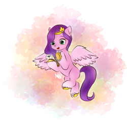 Size: 810x810 | Tagged: safe, artist:fluttershy the author, character:pipp petals, species:pegasus, species:pony, g5, cellphone, circlet, coat markings, cute, phone, smartphone, socks (coat marking), solo, unshorn fetlocks