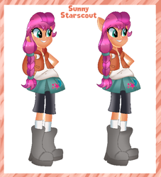 Size: 578x636 | Tagged: safe, artist:doraeartdreams-aspy, character:sunny starscout, species:eqg human, g4, g5, generation leap