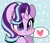 Size: 1200x1038 | Tagged: safe, artist:sakukitty, character:starlight glimmer, species:pony, species:unicorn, g4, blushing, bust, cute, dialogue, glimmerbetes, heart, solo, speech bubble