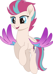 Size: 1280x1782 | Tagged: safe, artist:770418gyygy, character:zipp storm, species:pegasus, species:pony, g4, g5, my little pony: the movie (2017), colored wings, cutie mark, digital art, flying, generation leap, movie accurate, simple background, solo, style emulation, transparent background, vector, wings