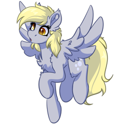 Size: 4000x4000 | Tagged: safe, artist:witchtaunter, character:derpy hooves, species:pegasus, species:pony, g4, chest fluff, ear fluff, female, simple background, solo, transparent background