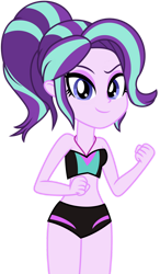 Size: 1024x1752 | Tagged: safe, artist:emeraldblast63, character:starlight glimmer, species:eqg human, g4, my little pony:equestria girls, alternate hairstyle, bikini, clothing, digital art, female, midriff, simple background, sleeveless, solo, swimsuit, transparent background, vector