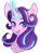Size: 800x1067 | Tagged: safe, artist:fuufuucuddles, character:starlight glimmer, species:pony, species:unicorn, g4, blushing, bust, chest fluff, curved horn, ear fluff, female, glowing horn, happy, horn, looking at you, magic, mare, open mouth, portrait, smiling, solo