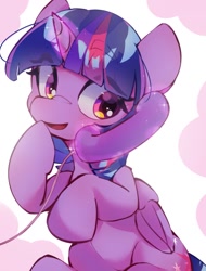 Size: 913x1200 | Tagged: safe, artist:lexiedraw, character:twilight sparkle, character:twilight sparkle (alicorn), species:alicorn, species:pony, g4, cute, glowing horn, magic, solo, telekinesis, telephone