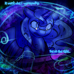 Size: 750x750 | Tagged: safe, artist:its-gloomy, character:princess luna, species:alicorn, species:pony, g4, alternate timeline, solo, the nightmare reigns, transformation, tumblr:ask queen moon