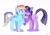 Size: 1974x1368 | Tagged: safe, artist:aaa-its-spook, character:rainbow dash, character:twilight sparkle, character:twilight sparkle (unicorn), species:pegasus, species:pony, species:unicorn, ship:twidash, g4, backwards cutie mark, colored eyebrows, cute, duo, eyebrows, eyebrows visible through hair, eyes closed, female, lesbian, nuzzling, profile, shipping, signature, simple background, smiling, white background, wings