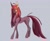 Size: 1200x974 | Tagged: safe, artist:lambibelle, character:pinkamena diane pie, character:pinkie pie, species:earth pony, species:pony, g4, big ears, cutie mark, ear fluff, female, gray background, mare, simple background, solo, straight hair