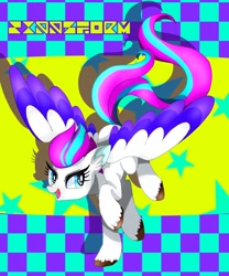 Size: 980x1178 | Tagged: safe, artist:stacy_165cut, character:zipp storm, species:pegasus, species:pony, g5, colored wings, solo, unshorn fetlocks, wings