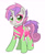 Size: 1500x1810 | Tagged: safe, artist:asimos, artist:maytee, character:sweetie belle, species:pony, species:unicorn, episode:the show stoppers, g4, my little pony: friendship is magic, season 1, clothing, costume, female, filly, looking at you, show stopper outfits, simple background, smiling, solo, white background, young