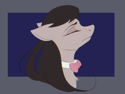 Size: 4000x3000 | Tagged: safe, artist:galinn-arts, character:octavia melody, species:earth pony, species:pony, g4, abstract background, bow tie, bust, eyes closed, female, floppy ears, mare, nose in the air, portrait, profile, simple background, solo