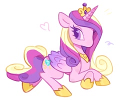 Size: 1000x800 | Tagged: safe, artist:ninjyace, character:princess cadance, species:alicorn, species:pony, g4, colored wingtips, cute, lying down, multicolored wings, solo, wings