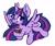 Size: 1200x1010 | Tagged: safe, artist:ruef, character:twilight sparkle, character:twilight sparkle (alicorn), species:alicorn, species:pony, g4, book, chest fluff, cute, ear fluff, hoof hold, looking at you, smiling, solo, spread wings, twiabetes, wings