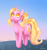 Size: 2514x2658 | Tagged: safe, artist:perilune, character:luster dawn, species:pony, species:unicorn, g4, cutie mark, female, grass, horn, looking up, mare, morning, sky, solo, tail
