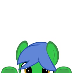 Size: 2000x2000 | Tagged: source needed, safe, artist:pankopie, oc, oc only, oc:staticspark, species:earth pony, species:pony, g4, blue mane, male, simple background, solo, stallion, white background