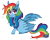 Size: 1200x949 | Tagged: safe, artist:batperchi, character:rainbow dash, species:pegasus, species:pony, g4, heart, simple background, transparent background, watermark