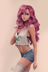 Size: 1252x1858 | Tagged: safe, artist:magfen, character:pinkie pie, species:human, g4, humanized, solo, species swap
