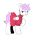 Size: 870x883 | Tagged: safe, artist:tallaferroxiv, oc, oc:moonlight prancer, species:pegasus, species:pony, g4, clothing, dress, looking at you, pink mane, raised hoof, red dress, simple background, sm, smiling, smug, solo, white background, wings, yellow eyes