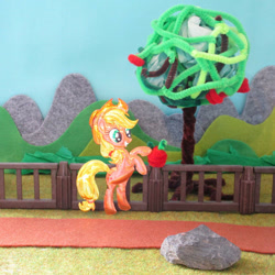 Size: 1024x1024 | Tagged: safe, alternate version, artist:malte279, character:applejack, species:earth pony, species:pony, g4, craft, embossing, irl, metal foil, photo, relief