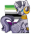 Size: 1280x1409 | Tagged: safe, artist:goober, character:zecora, species:zebra, g4, aroace, aromantic, aromantic pride flag, asexual, asexual pride flag, cute, ear piercing, female, jewelry, looking back, mare, piercing, pride, pride flag, sitting, solo