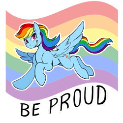 Size: 1600x1600 | Tagged: safe, artist:overlordneon, part of a set, character:rainbow dash, species:pegasus, species:pony, g4, female, flying, gay pride, gay pride flag, lesbian, lgbt, looking at you, mare, pride, pride flag, pride month, simple background, solo, transparent background
