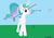 Size: 1280x905 | Tagged: safe, artist:supermarine_spitfire, character:princess celestia, species:alicorn, species:pony, g4, art challenge, female, glowing horn, golf, horn, magic, magic aura, manechat challenge, mare, profile, scrunchy face, signature, simple background, solo, telekinesis