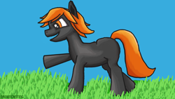Size: 1280x720 | Tagged: safe, artist:dreamcritting, oc, oc only, species:earth pony, species:pony, g4, orange hair, pixlr, solo