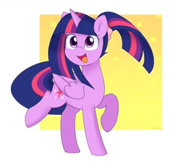 Size: 1200x1158 | Tagged: safe, artist:ch-chau, character:twilight sparkle, character:twilight sparkle (alicorn), species:alicorn, species:pony, g4, cute, pigtails, solo, twintails