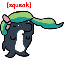 Size: 979x892 | Tagged: safe, artist:riddleoflightning, oc, oc only, oc:marina (efnw), species:pony, g4, bean pony, comic sans, orca pony, original species, simple background, solo, text, transparent background