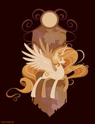 Size: 2000x2606 | Tagged: safe, alternate version, artist:sambaneko, character:princess celestia, species:alicorn, species:pony, g4, license:cc-by-nc-nd, cutie mark, digital art, female, mare, solo, spread wings, tapestry, vector, wings