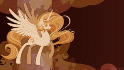 Size: 1920x1080 | Tagged: safe, alternate version, artist:sambaneko, character:princess celestia, species:alicorn, species:pony, g4, license:cc-by-nc-nd, cutie mark, digital art, female, mare, solo, spread wings, tapestry, vector, wings