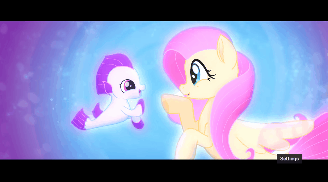 Size: 1062x590 | Tagged: safe, screencap, character:fluttershy, species:pegasus, species:seapony (g4), g4, my little pony: the movie (2017), animated, cute, female, gif, one small thing, pattycakes, sea poppy, seaponified, seapony fluttershy, shyabetes, species swap, underwater