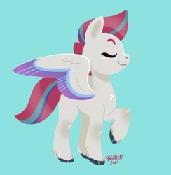 Size: 1170x1200 | Tagged: safe, artist:tsuyu_tatsu, character:zipp storm, species:pegasus, species:pony, g5, colored wingtips, multicolored wings, solo, unshorn fetlocks, wings