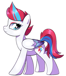 Size: 1057x1224 | Tagged: safe, artist:purineko, character:zipp storm, species:pegasus, species:pony, g5, colored wingtips, cutie mark, multicolored wings, simple background, solo, transparent background, wings