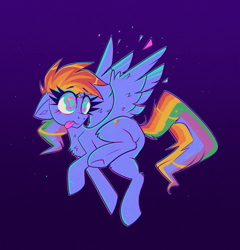 Size: 3840x4000 | Tagged: safe, artist:confetticakez, character:rainbow dash, species:pegasus, species:pony, g4, abstract, chest fluff, color porn, eyestrain warning, female, flying, gradient background, mare, solo, tongue out