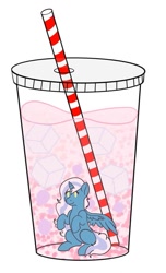 Size: 623x1024 | Tagged: safe, artist:purr12, oc, oc:fleurbelle, species:alicorn, species:pony, g4, adorabelle, alicorn oc, bubble, bubble tea, cute, female, ice cubes, mare, plastic cup, straw, yellow eyes