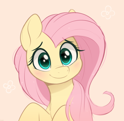 Size: 1230x1200 | Tagged: safe, artist:higgly-chan, character:fluttershy, species:pegasus, species:pony, g4, adorable face, blushing, bust, colored pupils, cute, daaaaaaaaaaaw, female, mare, portrait, raised hoof, shyabetes, simple background, smiling, solo, sparkly eyes, weapons-grade cute