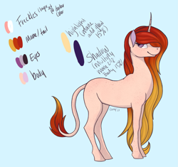 Size: 1341x1261 | Tagged: safe, artist:temp, oc, oc:sundrops, species:pony, species:unicorn, g4, female, mare, reference sheet, solo