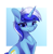 Size: 2554x2600 | Tagged: safe, artist:aquaticvibes, character:minuette, species:pony, species:unicorn, g4, abstract background, chest fluff, cute, eyebrows, eyebrows visible through hair, female, grin, high res, leg fluff, looking at you, mare, minubetes, simple background, smiling, solo