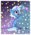Size: 1800x2000 | Tagged: safe, artist:darkynez, character:trixie, species:pony, species:unicorn, g4, blushing, cape, clothing, glowing horn, levitation, magic, open mouth, open smile, original species, plush pony, plushie, profile, smiling, stars, telekinesis, toy, trixie's cape