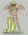 Size: 1965x2480 | Tagged: safe, artist:dandy, oc, oc only, oc:sylvia evergreen, species:anthro, species:pegasus, species:pony, species:unguligrade anthro, g4, belly button, blushing, boots, braid, braided pigtails, clothing, cute, female, freckles, gray background, mare, midriff, peace sign, pigtails, ribbon, shirt, shoes, shorts, simple background, smiling, solo, spread wings, tail, twintails, wings