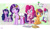 Size: 1200x700 | Tagged: safe, artist:uotapo, manebooru spotlight, character:cloudpuff, character:izzy moonbow, character:pinkie pie, character:pipp petals, character:rarity, character:scootaloo, character:spike, character:starlight glimmer, character:sunny starscout, character:twilight sparkle, character:twilight sparkle (alicorn), character:zipp storm, species:alicorn, species:dog, species:earth pony, species:pegasus, species:pony, species:unicorn, g4, g5, ball, braid, braiding, clothing, cosplay, costume, fake cutie mark, fake wings, flying pomeranian, generation leap, hair dye, hornball, izzy's tennis ball, mane g5, sweat, sweatdrop, tennis ball, toy, uotapo is trying to murder us, winged spike, wings