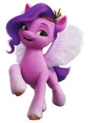 Size: 263x367 | Tagged: safe, official, character:pipp petals, species:pegasus, species:pony, g5, my little pony: a new generation, female, mare, open mouth, pipp wings, raised leg, smiling, solo, transparent background