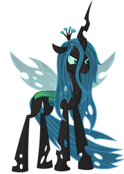 Size: 735x1024 | Tagged: safe, artist:godoffury, character:queen chrysalis, species:changeling, g4, changeling queen, digital art, female, simple background, solo, transparent background, vector