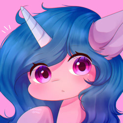 Size: 800x800 | Tagged: safe, artist:dddreamdraw, character:izzy moonbow, species:pony, species:unicorn, g5, bust, cute, ear fluff, izzybetes, solo