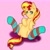 Size: 3000x3000 | Tagged: safe, artist:yumomochan, character:sunset shimmer, species:pony, species:unicorn, g4, my little pony:equestria girls, belly button, black outlines, blushing, chest fluff, clothing, colored outlines, ear fluff, female, lidded eyes, looking at you, mare, pink background, simple background, sitting, socks, solo, striped socks, underhoof
