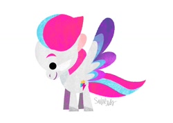 Size: 1199x848 | Tagged: safe, artist:sailorjubs, character:zipp storm, species:pegasus, g5, colored wingtips, multicolored wings, solo, wings
